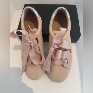 Caslon pink leather sneakers